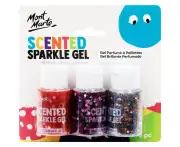 Mont Marte Kids Scented Sparkly Gel, Glitter Glue 3pce 37ml