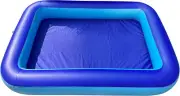 Inflatable Sensory Sand Pool for Kids(64"*47"*9") Ball Pit, Kiddie Pool, Plastic