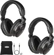 2 Pack Over-ear Wireless DVD Headphone Car Headset for uConnect VES Dodge Grand Caravan & Chrysler Town&Country & Jeep & Nissan &Infiniti 2006 2007 2011 2012 2013 2014 2015 2016 2017 2018 2019