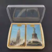 Vtg New York City Empire State Bldg Statue Of Liberty Cased Playing Cards NEW!