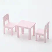 3 Pcs Kids Table Chair Simulation Furniture Mini Chair Toy Children Desk Chair Set Furniture Model Chair Model Toy A Pink