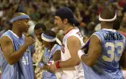 Joey Fatone & Donald Faison at Top stars join *NSYNC for the 3rd a- Old Photo 1