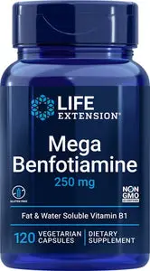 Life Extension Mega Benfotiamine, 250 mg, 120 Vegetarian Capsules