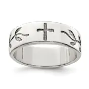 925 Sterling Silver Cross Wedding Ring
