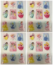 Set of 4 Sheets of Disney Princesses Mini Sticker Sheet Pack