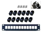 12 Port CAT6 Wallmount Patch Panel 10G Support 1U Network Patch Panel UTP 19inch
