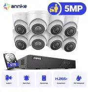 ANNKE 8CH 6MP NVR 5MP Audio PoE Security Camera System Outdoor Night Vision AI