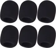 6 PCS Microphone Windscreen Black Foam Handheld Cover, Mic Covers for SM58