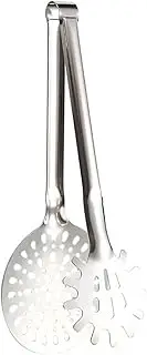 Kitchen Stainless Steel Steak Clamp Tongs BBQ Roasting Shovel Barbecue Tool Sieving Flat Tong Clip Space-Saving Design