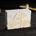 High-end Ginkgo Leaf Napkin Holder Modern Iron Tissue Rack Dining Table