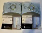 Huntington Home Sheer Curtains 2 Pair Blue Breezy Relaxed Light Filter Grom NIP