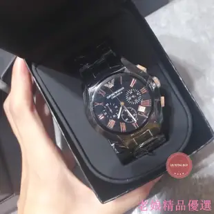 ARMANI 阿曼尼 AR1507 AR1410 男款黑色陶瓷手錶