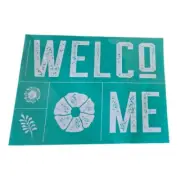 New Chalk Couture Transfer WELCOME AND FLOWERS NWT 8.5X11 crafting stenciled