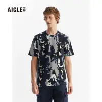 在飛比找momo購物網優惠-【AIGLE】男 有機棉印花短袖T恤(AG-FAC94A22