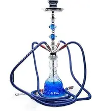 4 Hose Shisha Complete Set, Portable Glass Hookah Set With Accessories (Color: A)