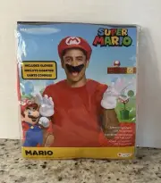 Super Mario Bros Disguise Adult Costume Accessory Kit Hat Mustache Gloves NIP