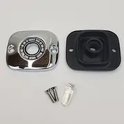 Front Brake Master Cylinder Chrome Cover w/Gasket for 1996-2007 Harley Electra Glide, Street Glide, Road Glide, Road King, 1996+ Softail & Dyna, 2002-2017 V-Rod & 1996-2003 Sportster HD# 45004-96