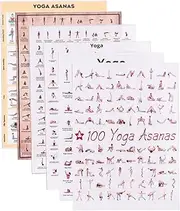 Toddmomy Decorative Yoga Pose Wall Canvas 6 Yoga Posters for Home Gym Vibrant Images