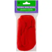Clover 79R-7927 Natural Wool Roving .3oz-Red