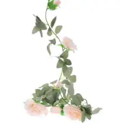 2pcs Artificial Rose Flowers Garland Vine Silk Wildflower Garland, Champagne