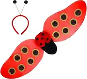 Ladies Ladybug Dress Up Set Accessory for Animal Jungle Farm Fancy Dress