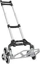 CHILDWEET Strong Aluminum Alloy Stair Climbing Trolley 80kg Capacity Foldable Shopping Cart