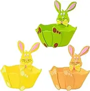 Felt Easter Basket - Egg Stuffer Bucket Tote Bags Supplies,Felt Egg Hunt Bags, Cute Candy Basket Decorations for Lovers, Holidays, Families