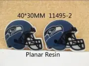 5 pc. Seahawks Planar Resin Bow Center Flatback Seattle Football 1011495 40mm