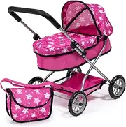 Bayer Design Smarty 12270AA Doll's Pram with Bag, Integrated Basket, Cover