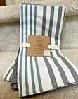 3 Handmade Market Artisan Assorted Colors 100% Cotton Tea Towels Urban StripeNEW