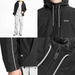 【NEW BALANCE】連帽外套 Essentials Jacket 男款 黑 長袖 寬鬆 保暖 美版 NB 紐巴倫(MJ33537BK)