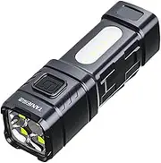 Generic LED+COB Super Bright Flashlight with Pen Clip Portable Pocket Flashlight USB Charging High Power Torch Light for Camping Fishing Walking
