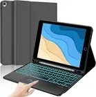 iPad 9th Generation Case with Keyboard 10.2 inch, Detachable Backlit grey