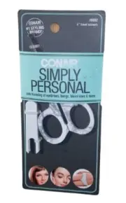 Conair Simply Personal 4" Travel Scissors Trimming Eyebrows Bangs Bikini Lines