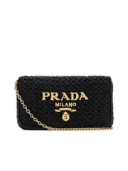 Prada Raffia Crossbody Bag