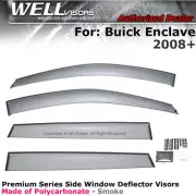 WELLvisors For Buick Enclave 08-17 Side Window Visors Premium Rain Guards