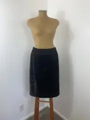 J.Crew Skirt L Velvet Elastic Waist Pull-On Pockets Straight Below Knee Staple