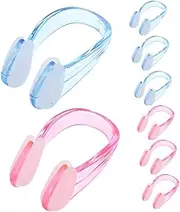 Swimming Nose Clips Kit 8pcs Nose Stoppers for Women Men Boys and Girls and Comfortable