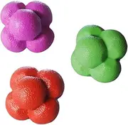 Kisangel 3pcs Hexagonal Reaction Ball Durable Agile Training Balls for Home Fitness Reaction Enhance Agility for Sports Practice and Coordination Drills Random Color