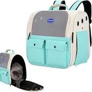 Kitten Backpack, Cat Backpack, Animal Backpack, Breathable Mesh, Pet Travel Backpack with Multiple Pockets, Cat Backpacks for Carrying Cats, Carrier, Foldable Cat Bag for Walking