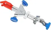 Gatuida Adjustable 3 Prong Clamp Lab Equipment Clamp Iron Material Corrosion-resistant Electroplating Long Rod