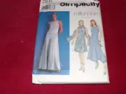 SIMPLICITY #8600-LADIES THREE LENGTH SHAPED SKIRT GOWN-SCARF PATTERN 10-14 FF