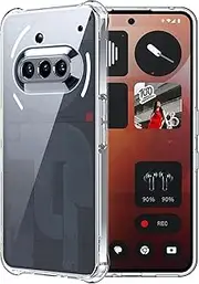 FDHYFGDY Case for Nothing Phone 3a Case, Transparent Shockproof Silicone Phone Case, Clear Thin Soft TPU Bumper Cover Case