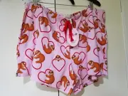 PETER ALEXANDER 3+ 24 26 pink red LOVE hearts pyjamas boxer sleep shorts