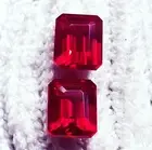 Natural Ruby Emerald Shape Loose Gemstone Pair 18 Ct Certified R692