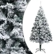 Artificial Christmas Tree with Flocked Snow Green 240 cm PVC vidaXL