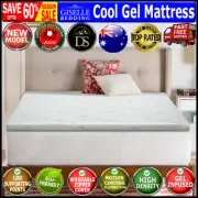 Giselle Bedding Cool Gel Memory Foam Mattress Topper w/Bamboo Cover 5cm - Queen