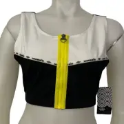 Women’s Crop top Umbro Premier zip front Black/White Size XL