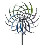 79" Metal Kinetic Rainbow Windmill Outdoor Garden Wind Spinner Lawn Decor
