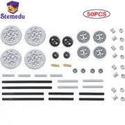 50PCS MOC Technical Gear and Axle Building Blocks Pack Compatible with lego Part